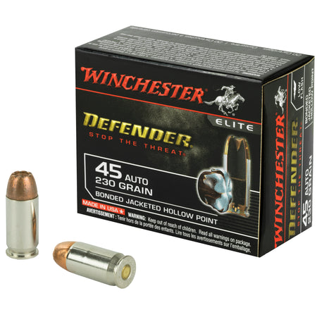 Winchester PDX1 Defender Bonded Jacket Hollow Point 230 Grain .45 ACP/Auto 920 fps