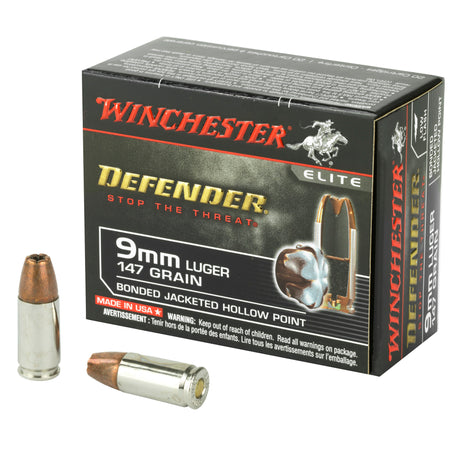 Winchester PDX1 Defender Bonded Jacket Hollow Point 147 Grain 9mm Luger/Parabellum 1000 fps