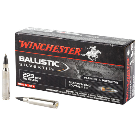 Winchester Ballistic Silvertip .223 Remington 55 grain Fragmenting Polymer Tip ammunition