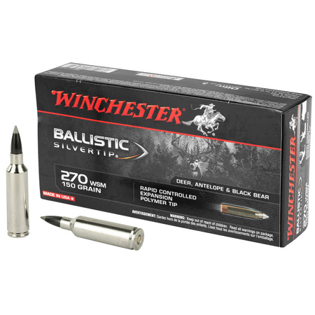 Winchester Ballistic Silvertip .270 WSM 150 grain Rapid Controlled Expansion Polymer Tip ammunition