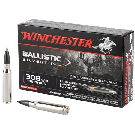 Winchester Ballistic Silvertip Rifle Ammo 308 Win. 168 gr. Ballistic Silvertip 20 rd.
