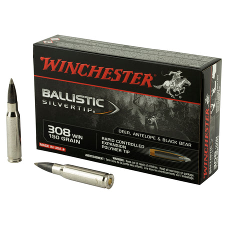 Winchester Ballistic Silvertip .308 Win / 7.62x51mm 150 grain Rapid Controlled Expansion Polymer Tip ammunition