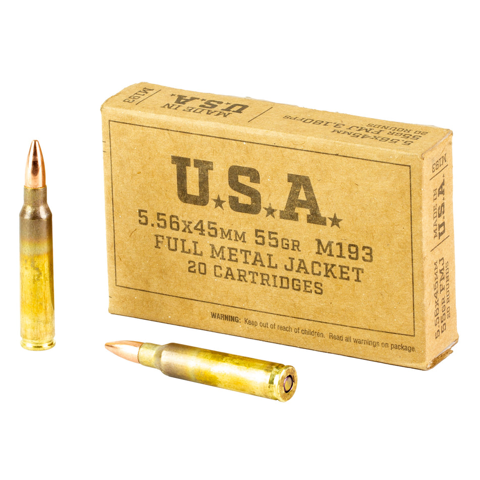 Lake City/Winchester Brown Box 5.56x45 NATO 55gr M193