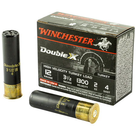 Winchester STH12354 Double X High Velocity Turkey 12 Gauge 3-1/2 2oz #4 1300 fps