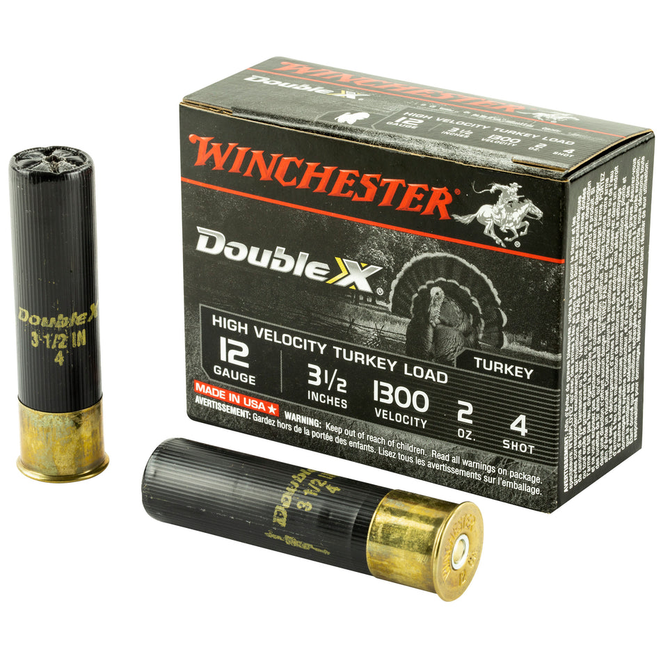 Winchester STH12354 Double X High Velocity Turkey 12 Gauge 3-1/2 2oz #4 1300 fps