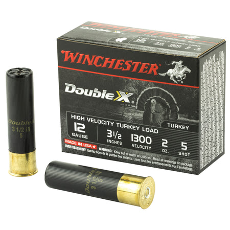 Winchester STH12355 Double X High Velocity Turkey 12 Gauge 3-1/2 2oz #5 1300 fps