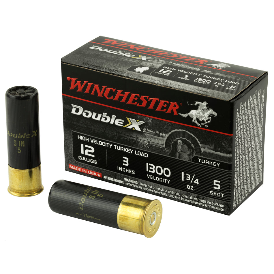 Winchester STH1235 Double X High Velocity Turkey 12 Gauge 3 1-3/4oz #5 1300 fps