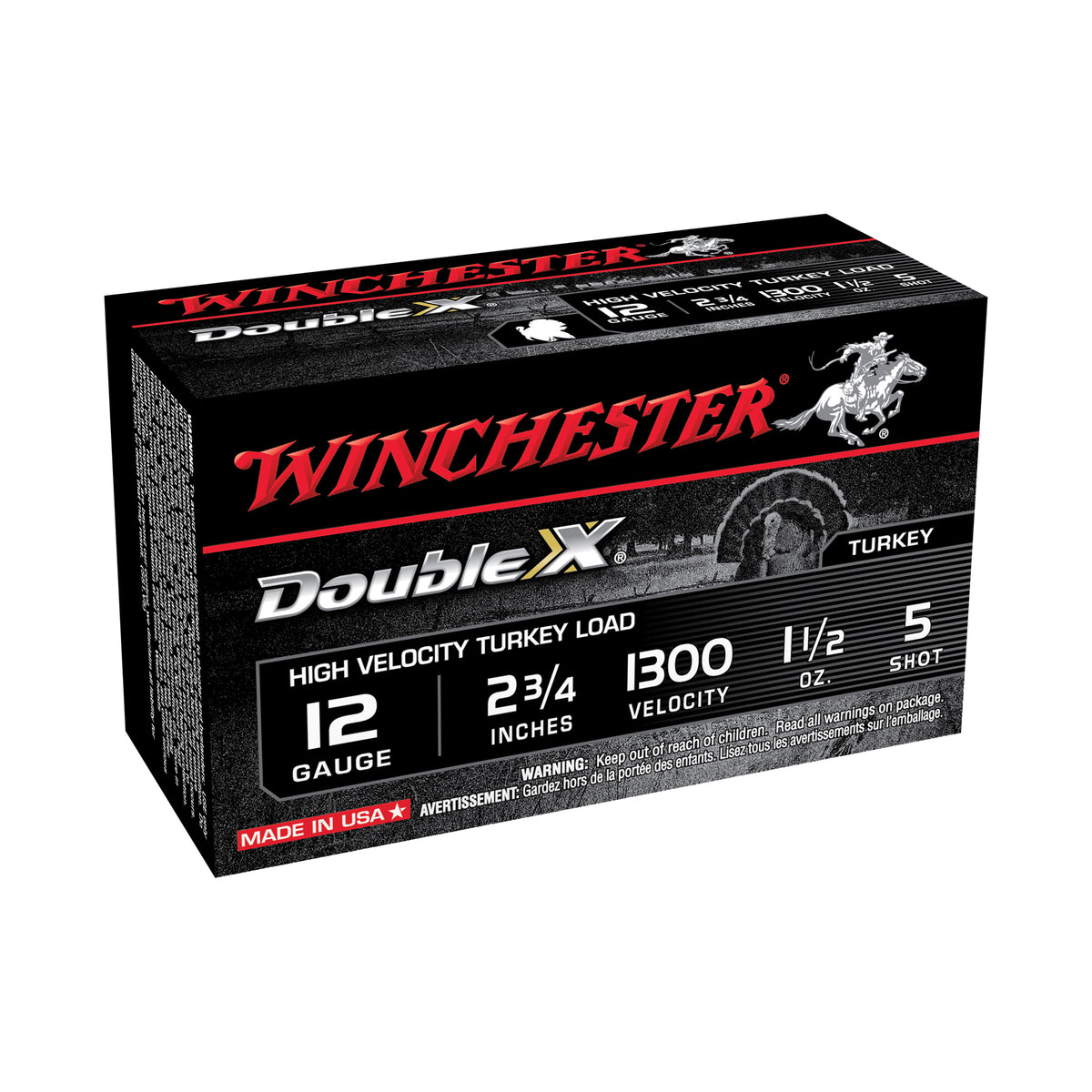 Winchester Double X High Velocity Turkey Shotgun Ammo 12 Gauge 2.75 in 1-1/2 oz #5