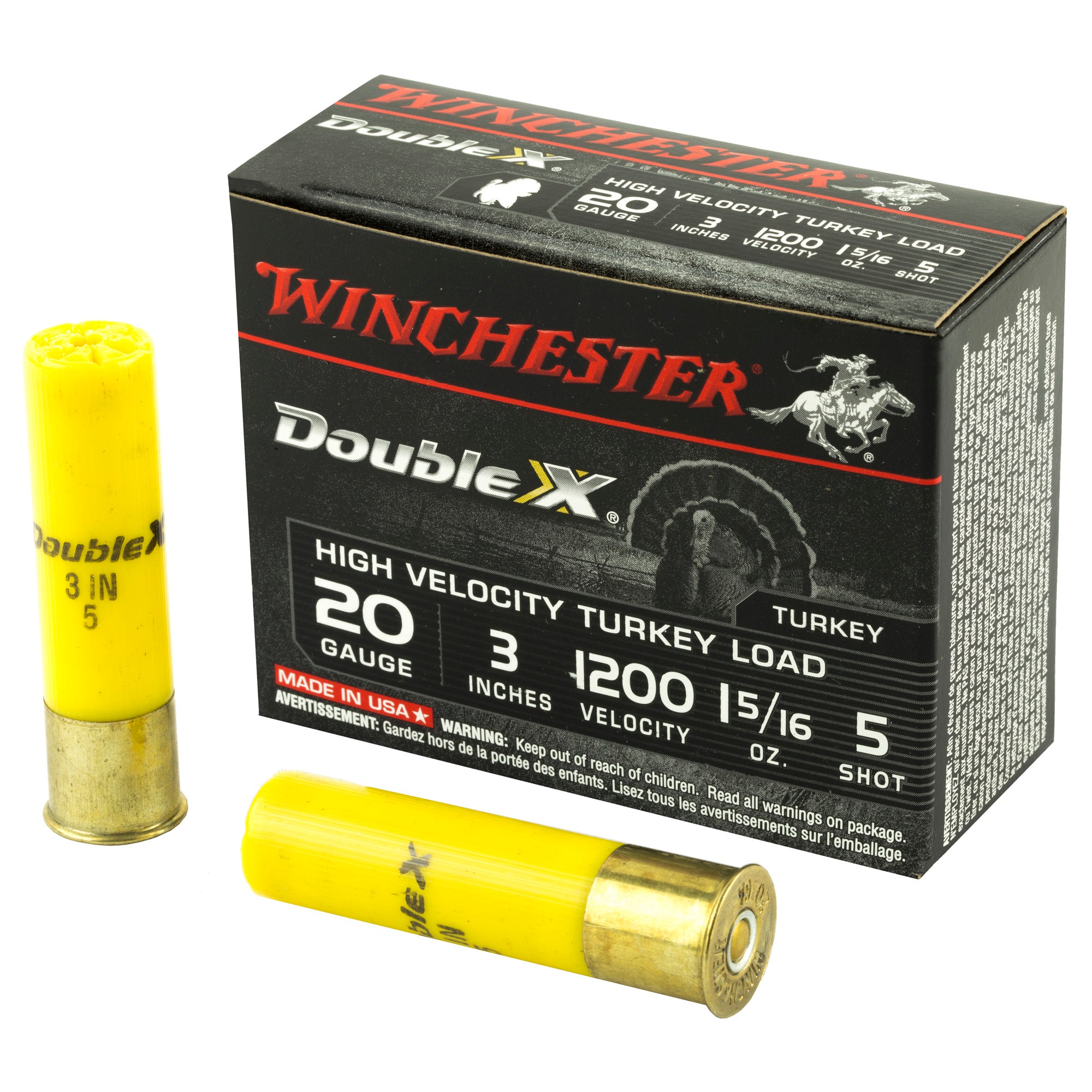 Winchester STH2035 Double X High Velocity Turkey 20 Gauge 3 1-5/16oz #5 1200 fps