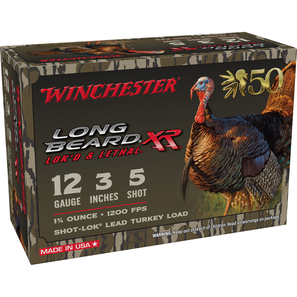 Winchester Long Beard XR Shot-Lok NWTF Limited Edition Turkey Shotgun Ammo 12 Gauge 3 in 1-3/4 oz #5