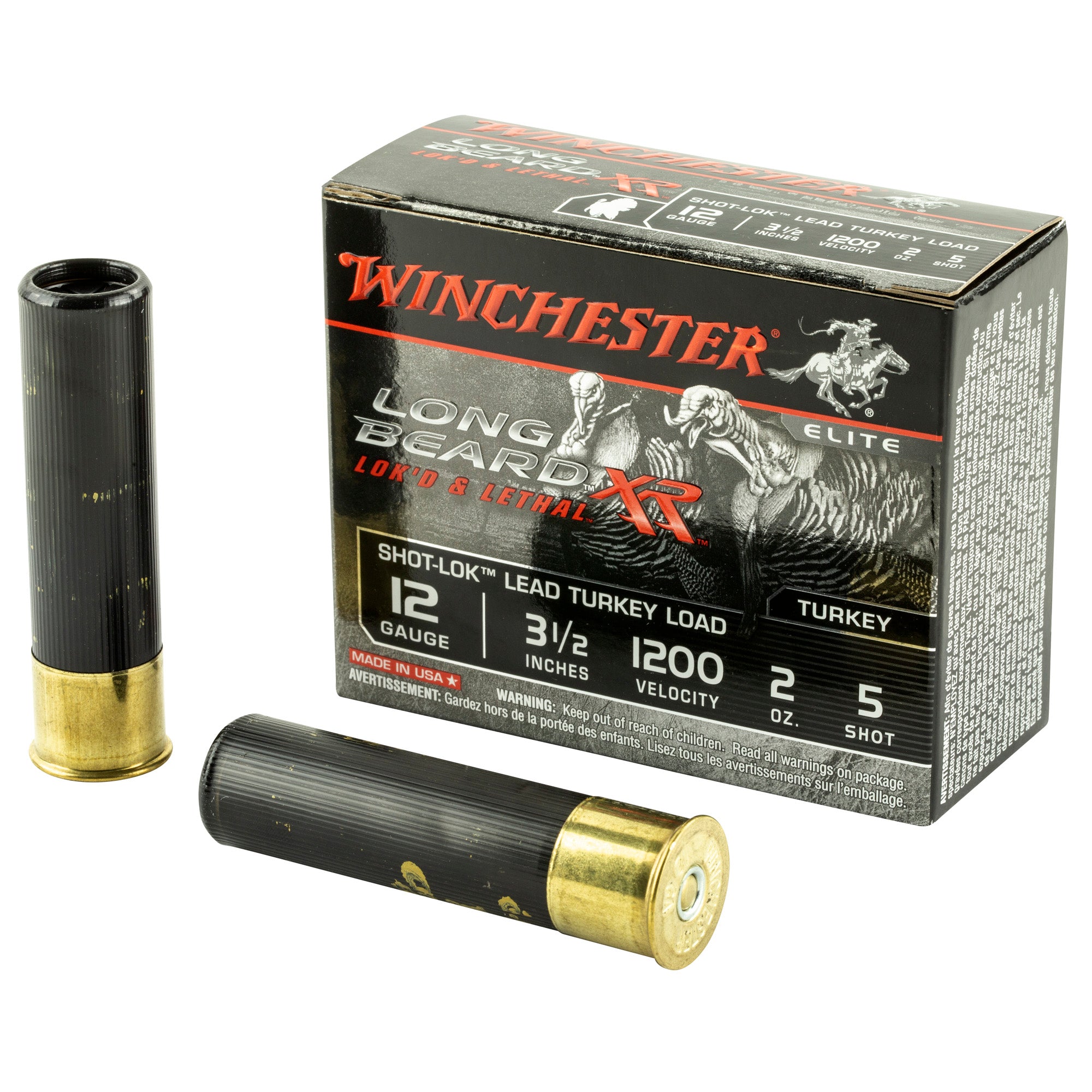 Winchester STLB12L5 Long Beard XR Shot-Lok 12 Gauge 3-1/2 2oz #5 1200 fps