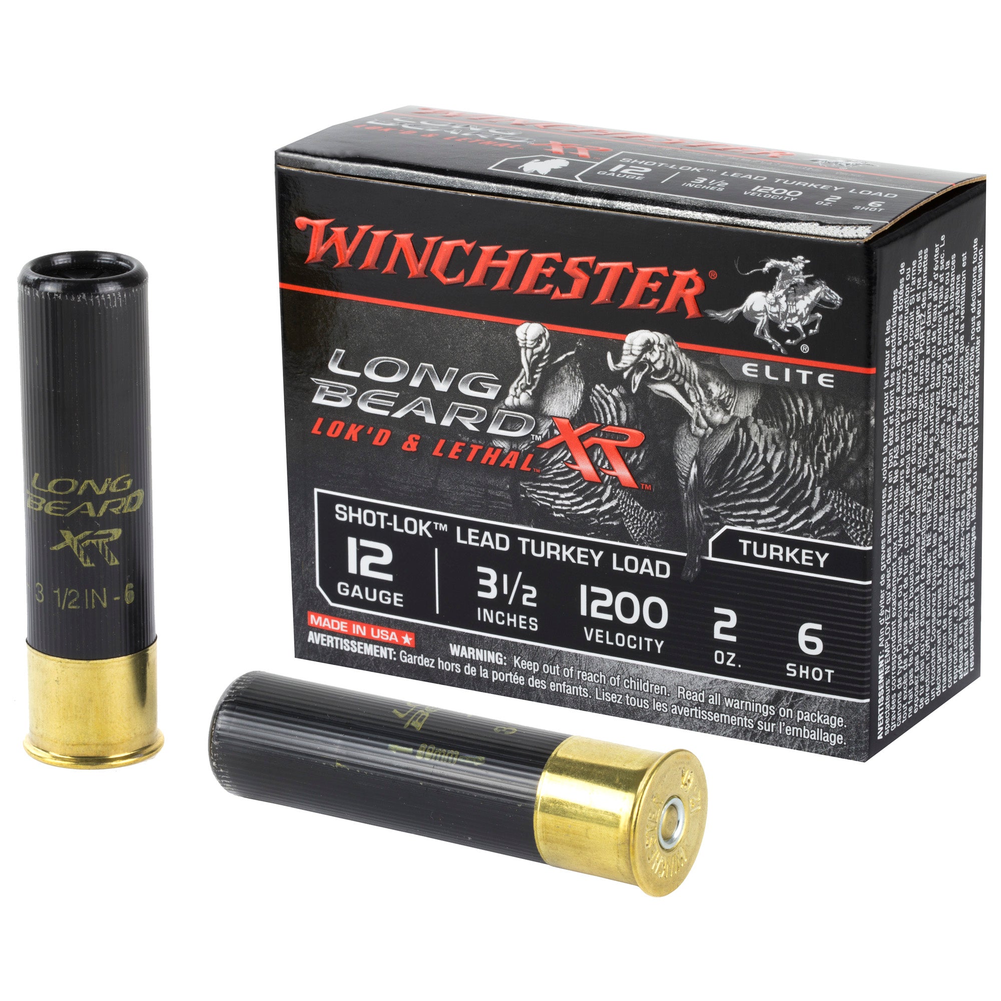Winchester STLB12L6 Long Beard XR Shot-Lok 12 Gauge 3-1/2 2oz #6 1200 fps