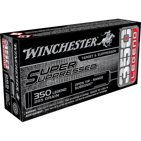 Winchester Super Suppressed Open Tip Range 255 Grain .350 Legend 1060 fps