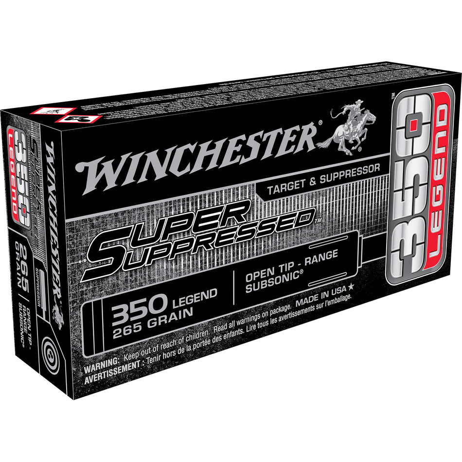 Winchester Super Suppressed Open Tip Range 255 Grain .350 Legend 1060 fps