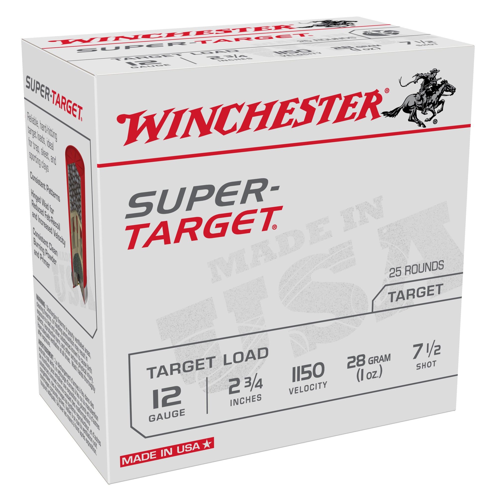 Winchester TRGT11507 Super-Target Light Target 12 Gauge 2-3/4 1oz #7.5 1150 fps