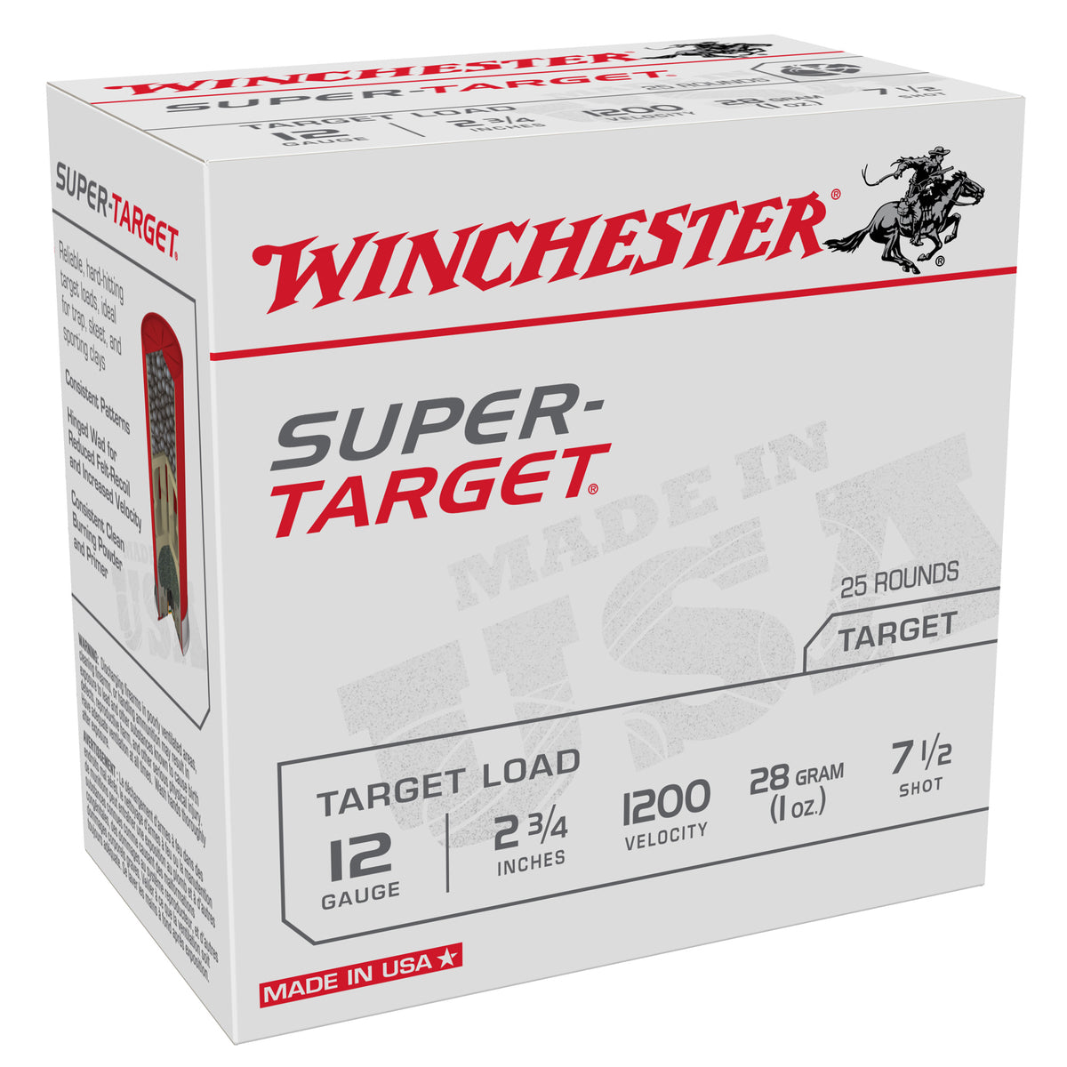 Winchester TRGT12007 Super-Target Light Target 12 Gauge 2-3/4 1oz #7.5 1200 fps