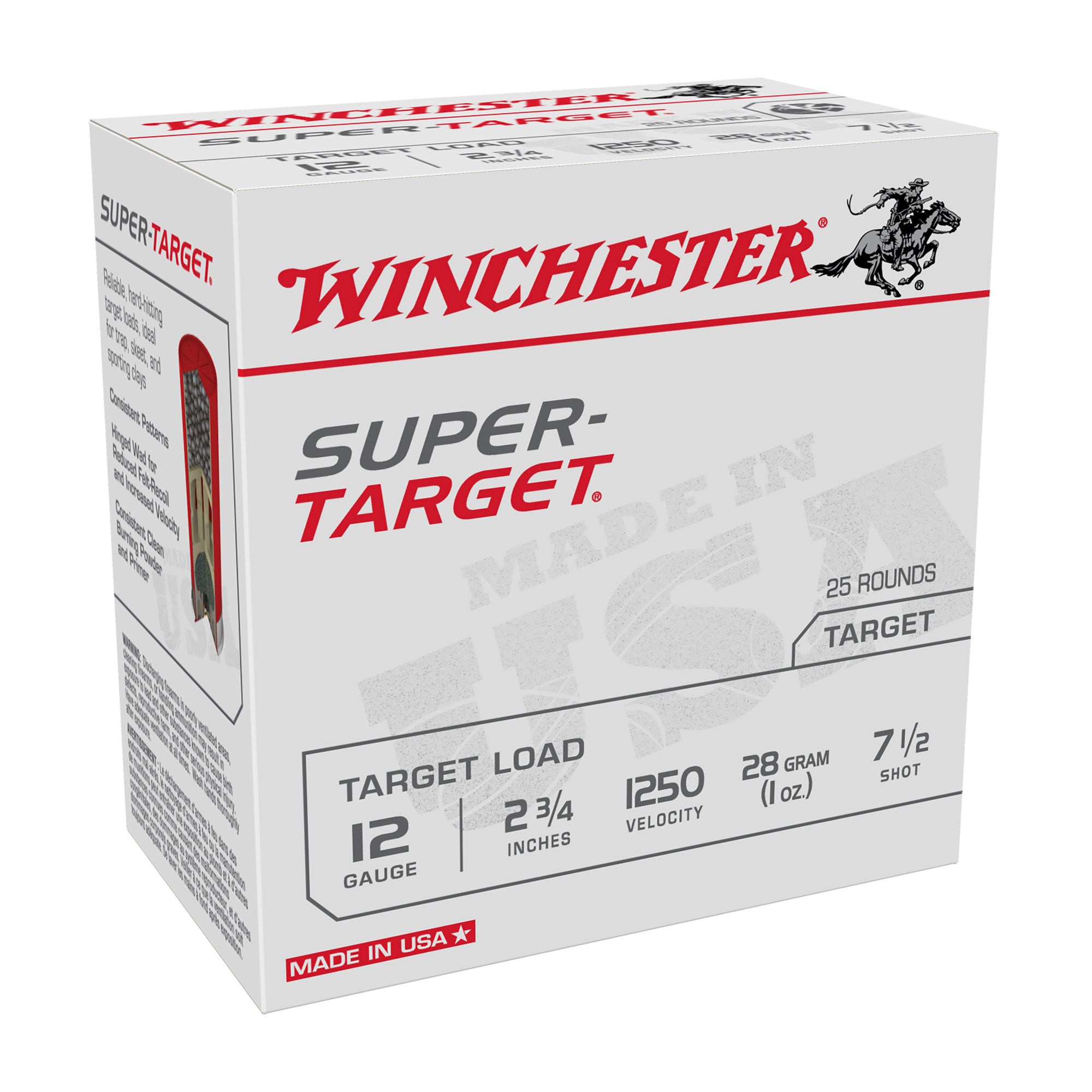 Winchester USA Super Target Load 12 Gauge (12 ga.) 2.75 in. 1 oz. 7.5 Shot