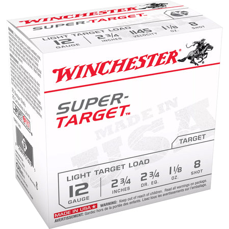 Winchester USA Super Target Load 12 Gauge 2.75 in. 1 1/8 oz. 8 Shot 25 rd.