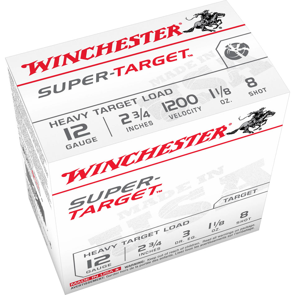 Winchester Super Target Heavy Load 12 Gauge 2.75 in. 1 1/8 oz. 8 Shot 25 rd.