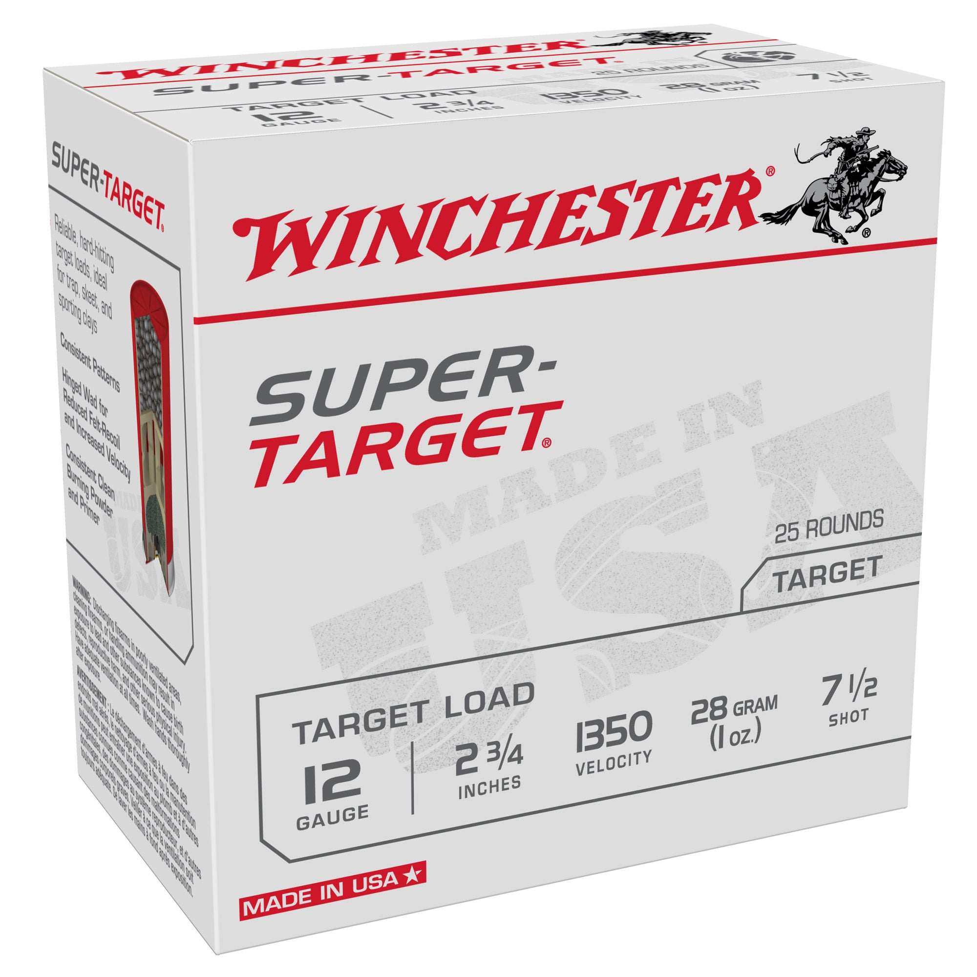 Winchester TRGT13507 Super-Target Light Target 12 Gauge 2-3/4 1oz #7.5 1350 fps