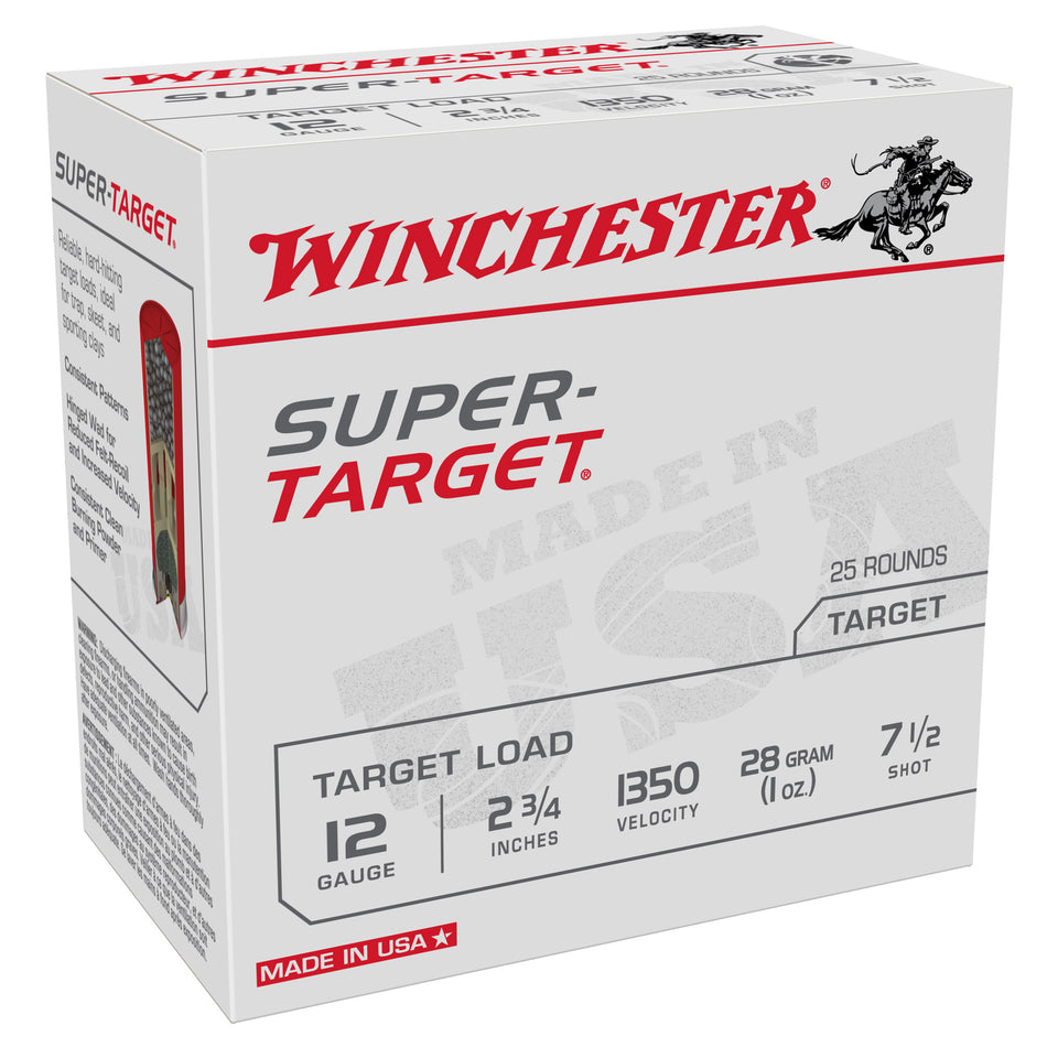 Winchester TRGT13507 Super-Target Light Target 12 Gauge 2-3/4 1oz #7.5 1350 fps