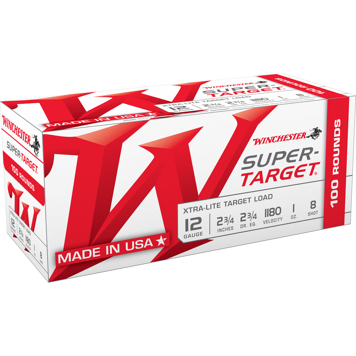 Winchester USA Super Target Load 12 Gauge 2.75 in. 1 oz. 8 Shot 25 rd.