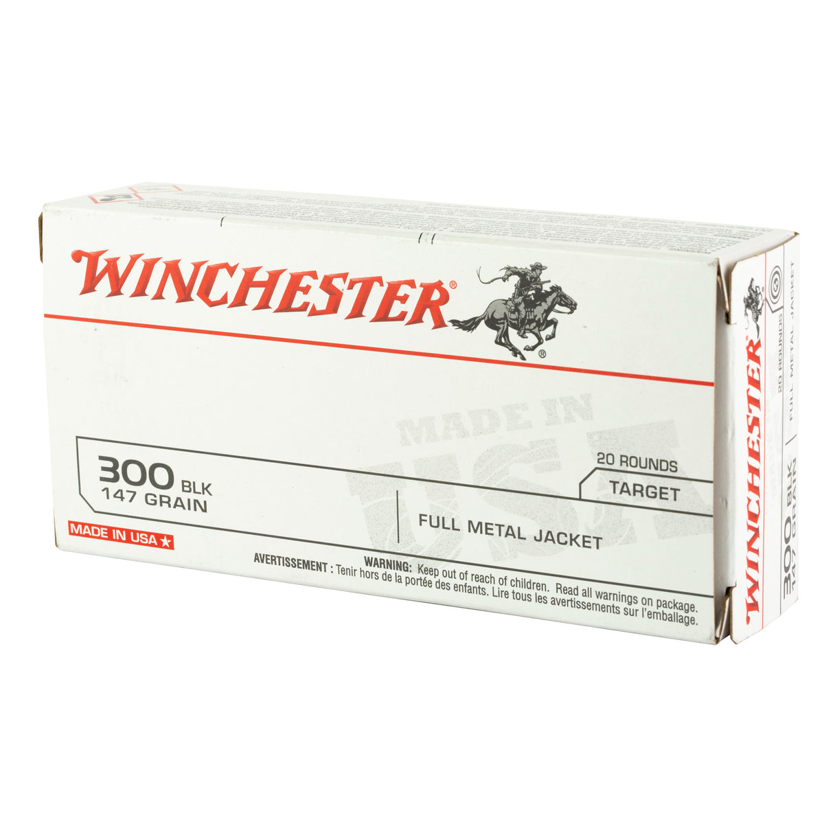 Winchester Ammo .300 AAC Blackout 147 gr Full Metal Jacket (FMJ)