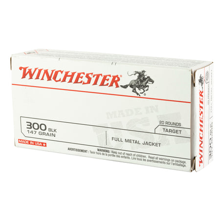 Winchester Ammo .300 AAC Blackout 147 gr Full Metal Jacket (FMJ)