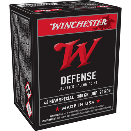 Winchester USA WHITE BOX .44 S&W Special 200 grain Jacketed Hollow Point ammunition