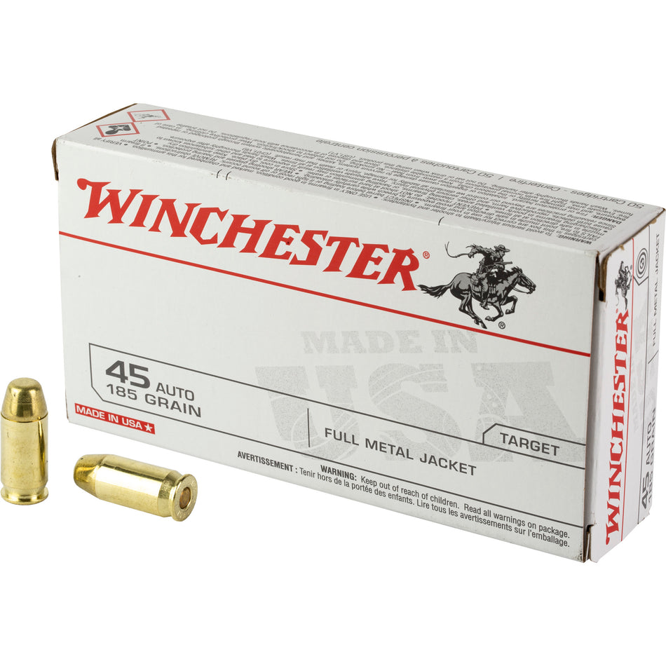 Winchester Ammo USA45A USA 45 ACP 185 gr Full Metal Jacket (FMJ)