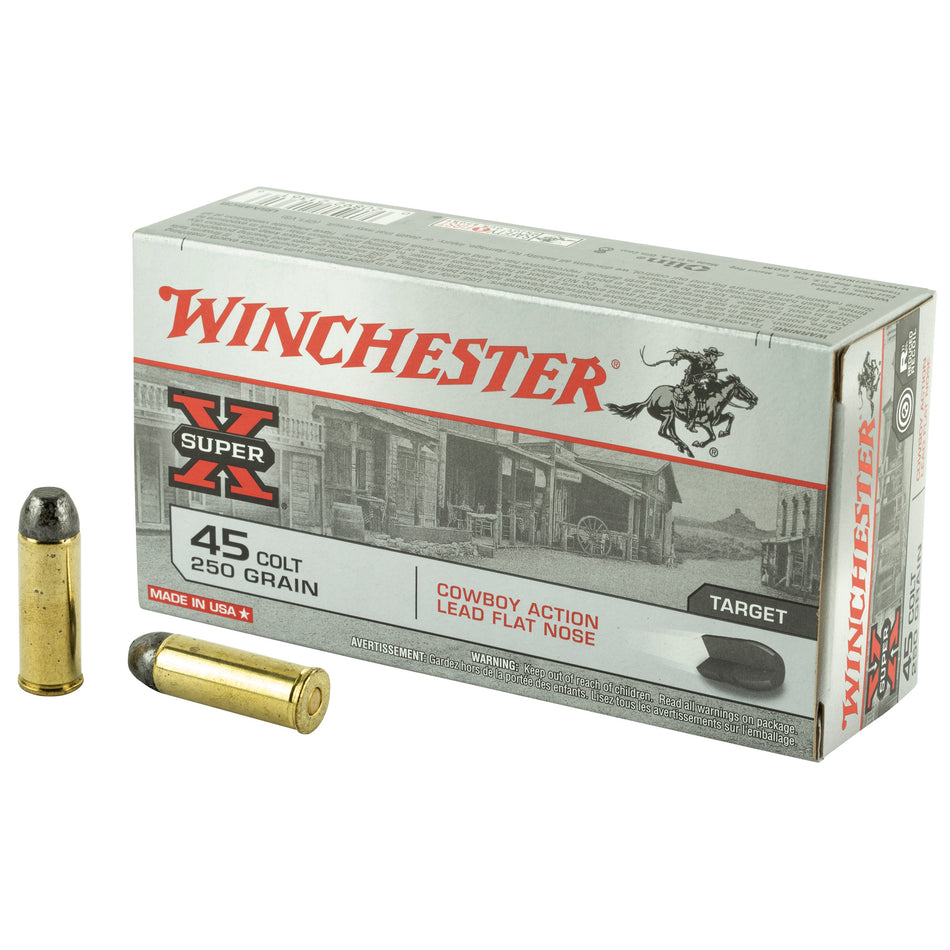 Winchester Ammo USA45CB Super-X 45 Colt (LC) 250 gr Lead Flat Nose (LFN)