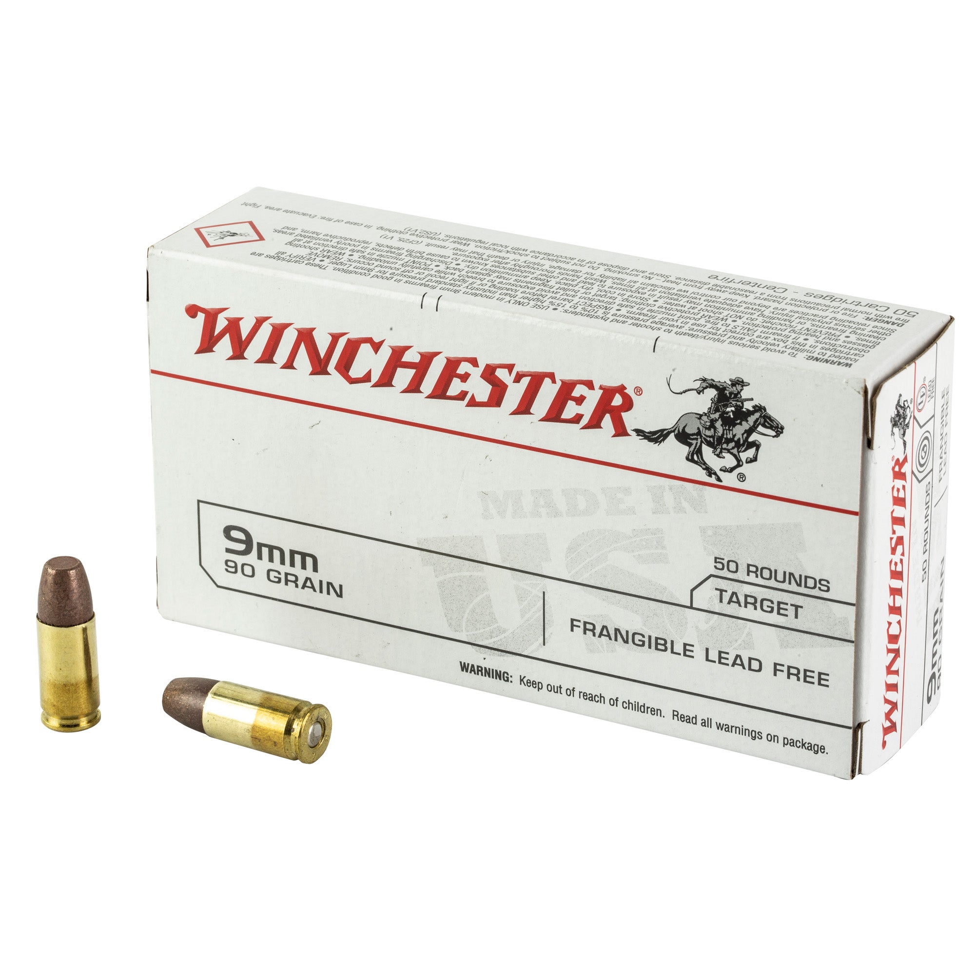 Winchester USA Lead Free Frangible 90 Grain 9mm Luger/Parabellum