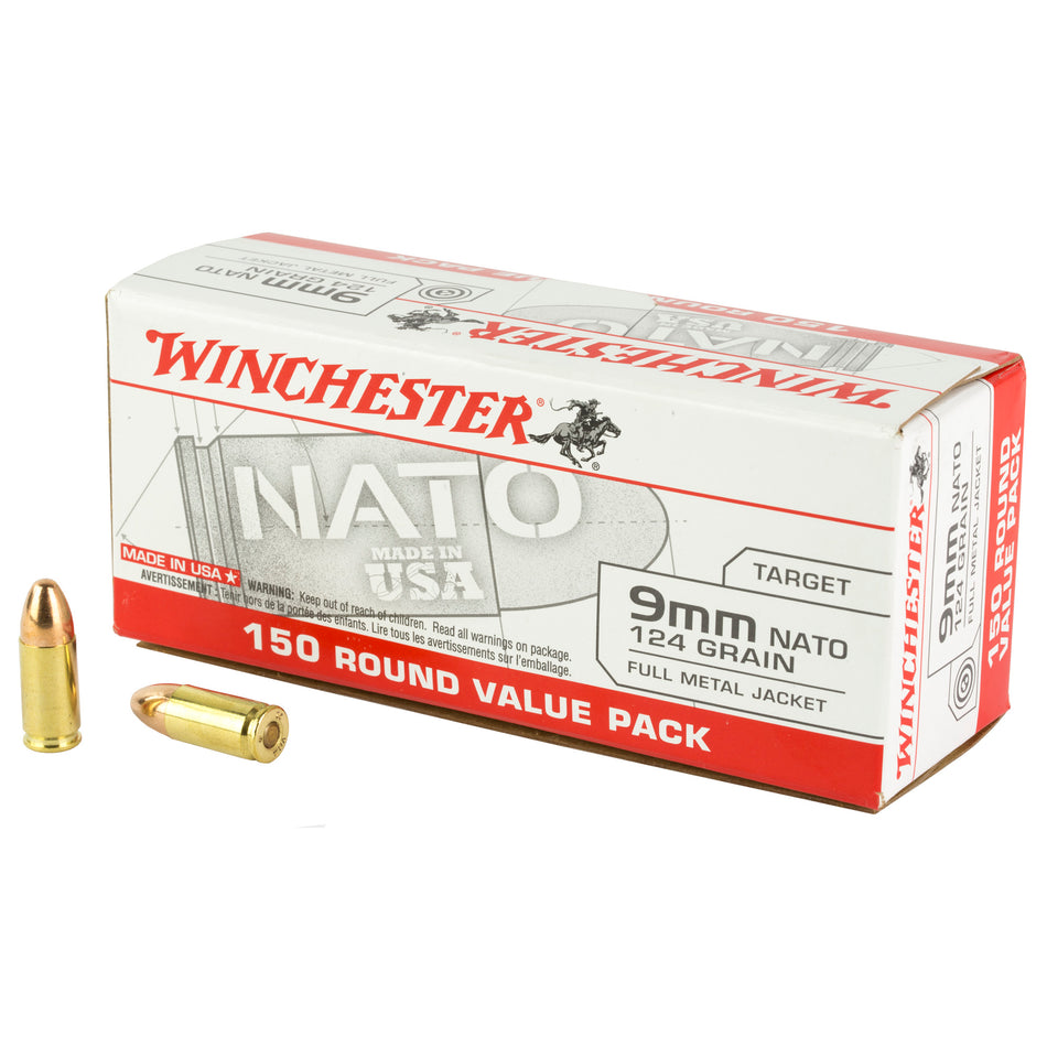 Winchester USA Value Pack Full Metal Jacket 124 Grain 9mm Luger/Parabellum 1140 fps