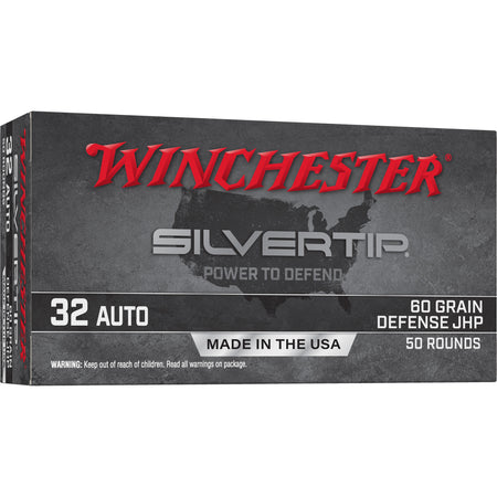 Winchester Silvertip .32 ACP 60 grain Jacketed Hollow Point ammunition