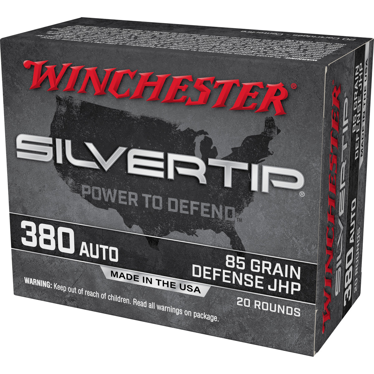 Winchester Silvertip Defense Silvertip Jacket Hollow Point 85 Grain .380 ACP/Auto 1000 fps