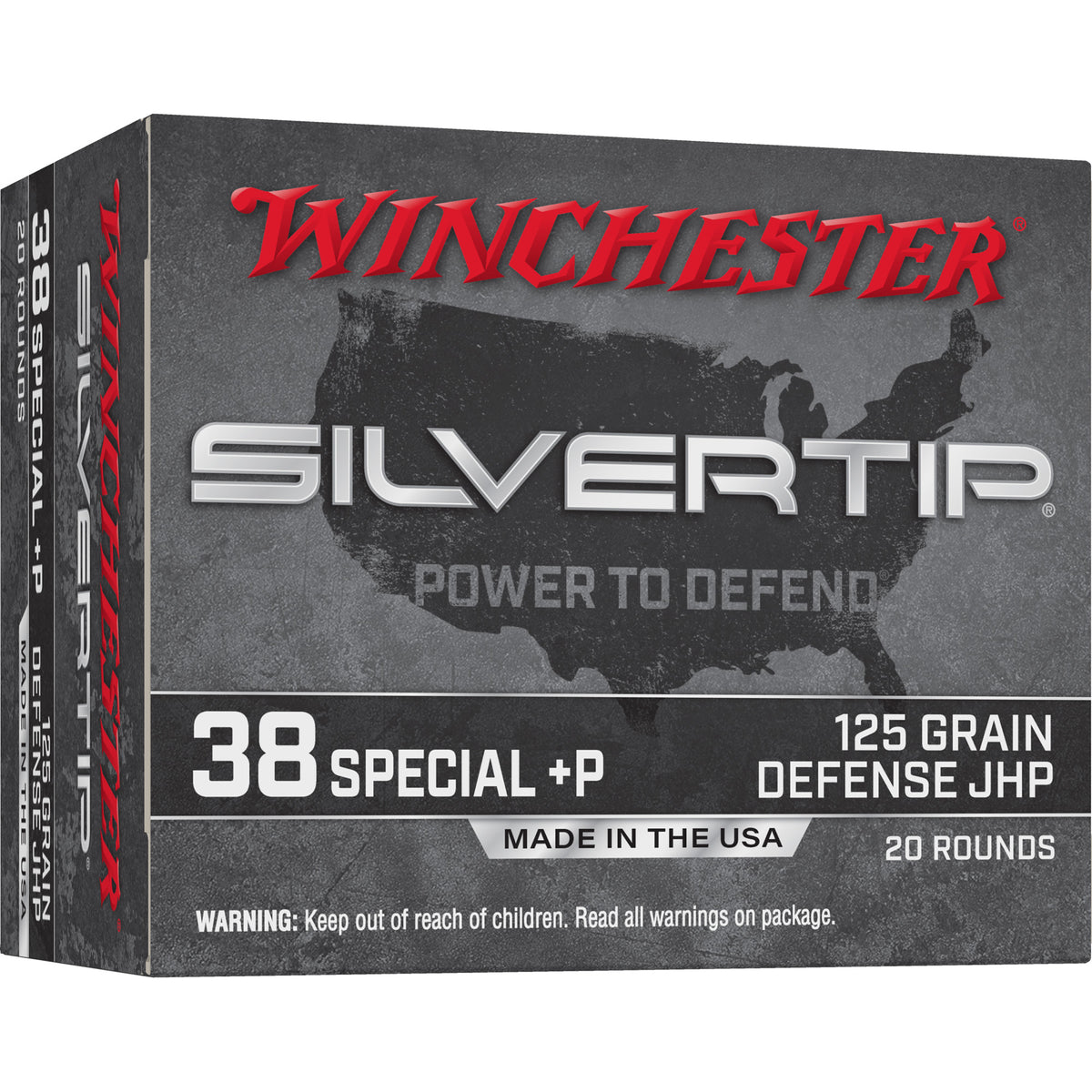 Winchester  +P Silvertip Jacket Hollow Point 125 Grain .38 Special 945 fps