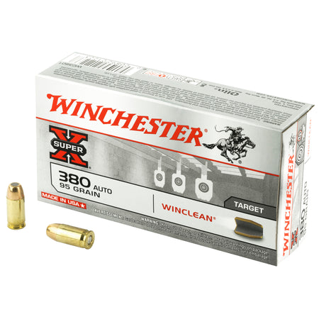 Winchester Super-X WinClean Winclean Brass Enclosed Base 95 Grain .380 ACP/Auto 955 fps