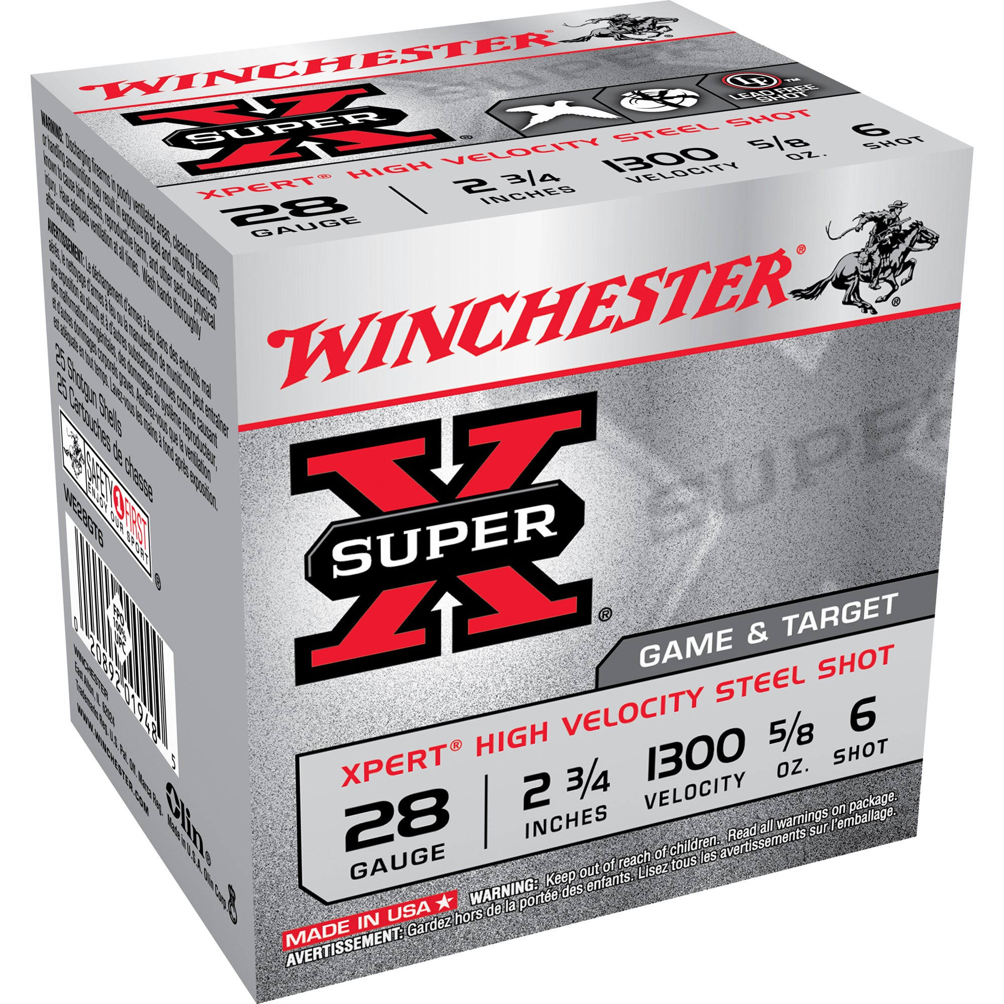 Winchester WE28GT6 Super X Xpert 28 Gauge 2-3/4 5/8oz #6 1300 fps