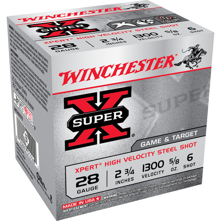 Winchester WE28GT6 Super X Xpert 28 Gauge 2-3/4 5/8oz #6 1300 fps