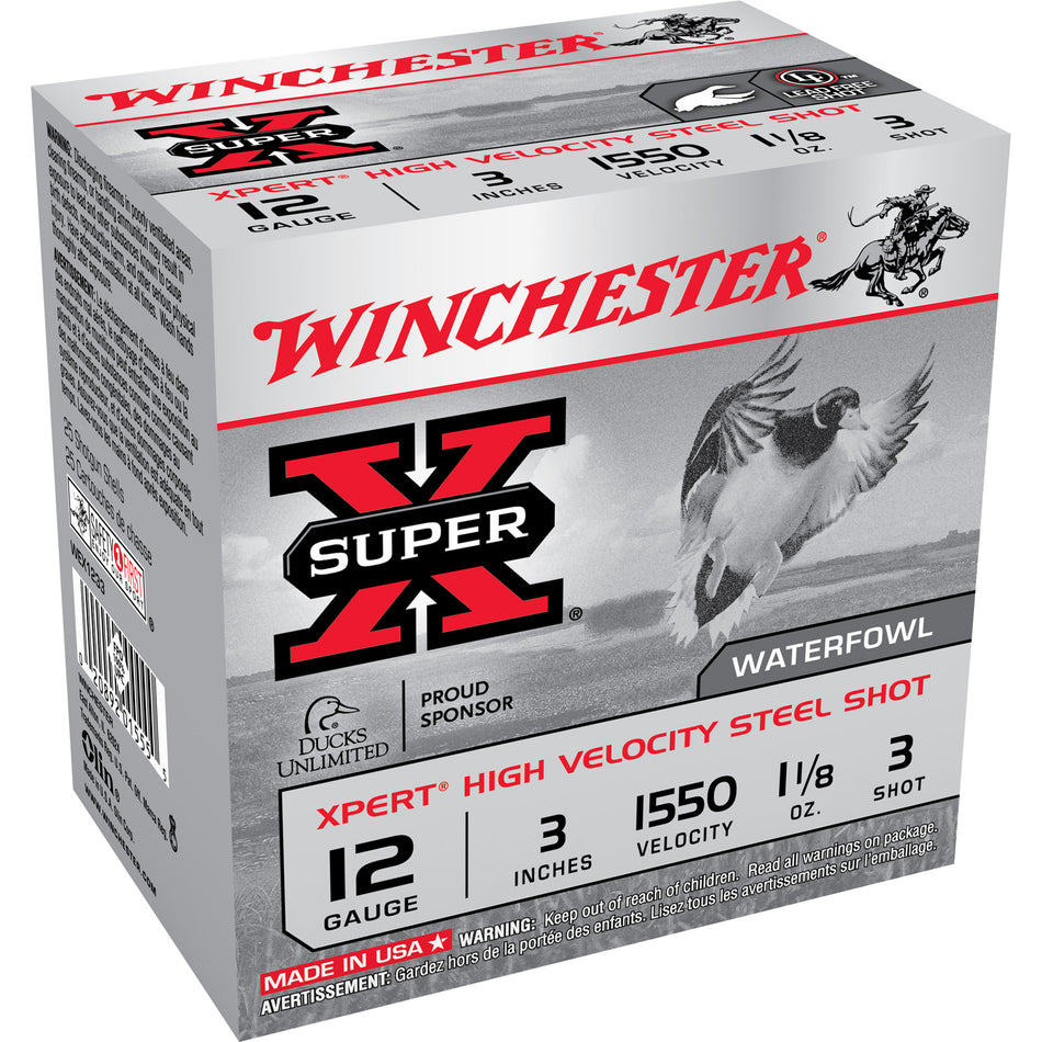 Winchester WEX1233 Super X Xpert 12 Gauge 3 1-1/8oz #3 1550 fps