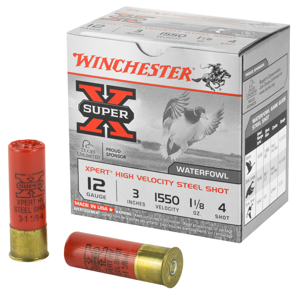 Winchester WEX1234 Super X Xpert 12 Gauge 3 1-1/8oz #4 1550 fps