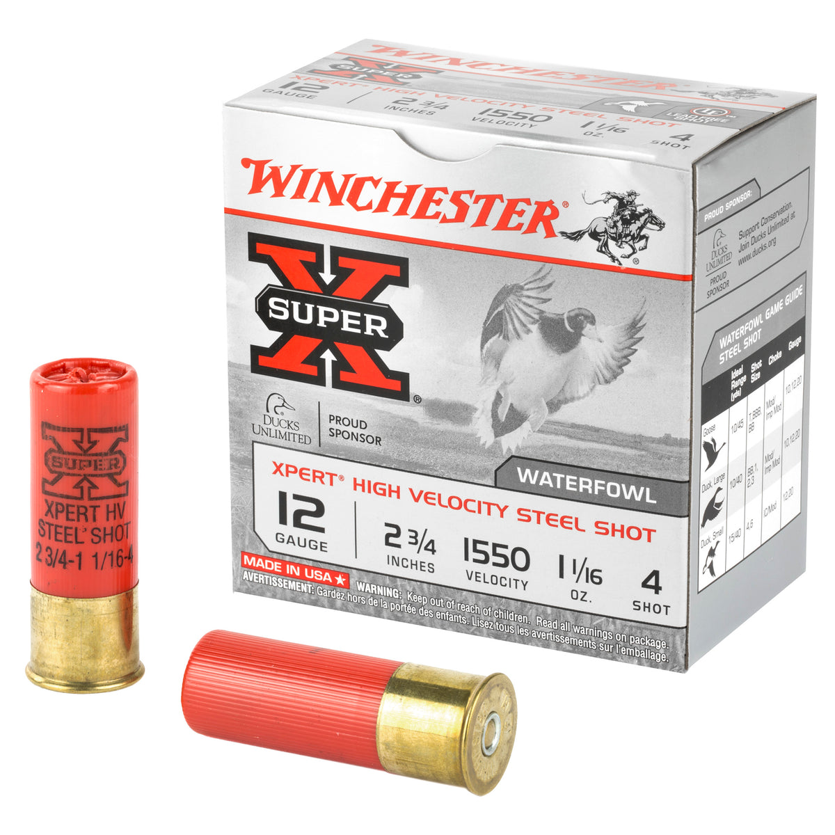 Winchester WEX124 Super X Xpert 12 Gauge 2-3/4 1-1/16oz #4 1550 fps