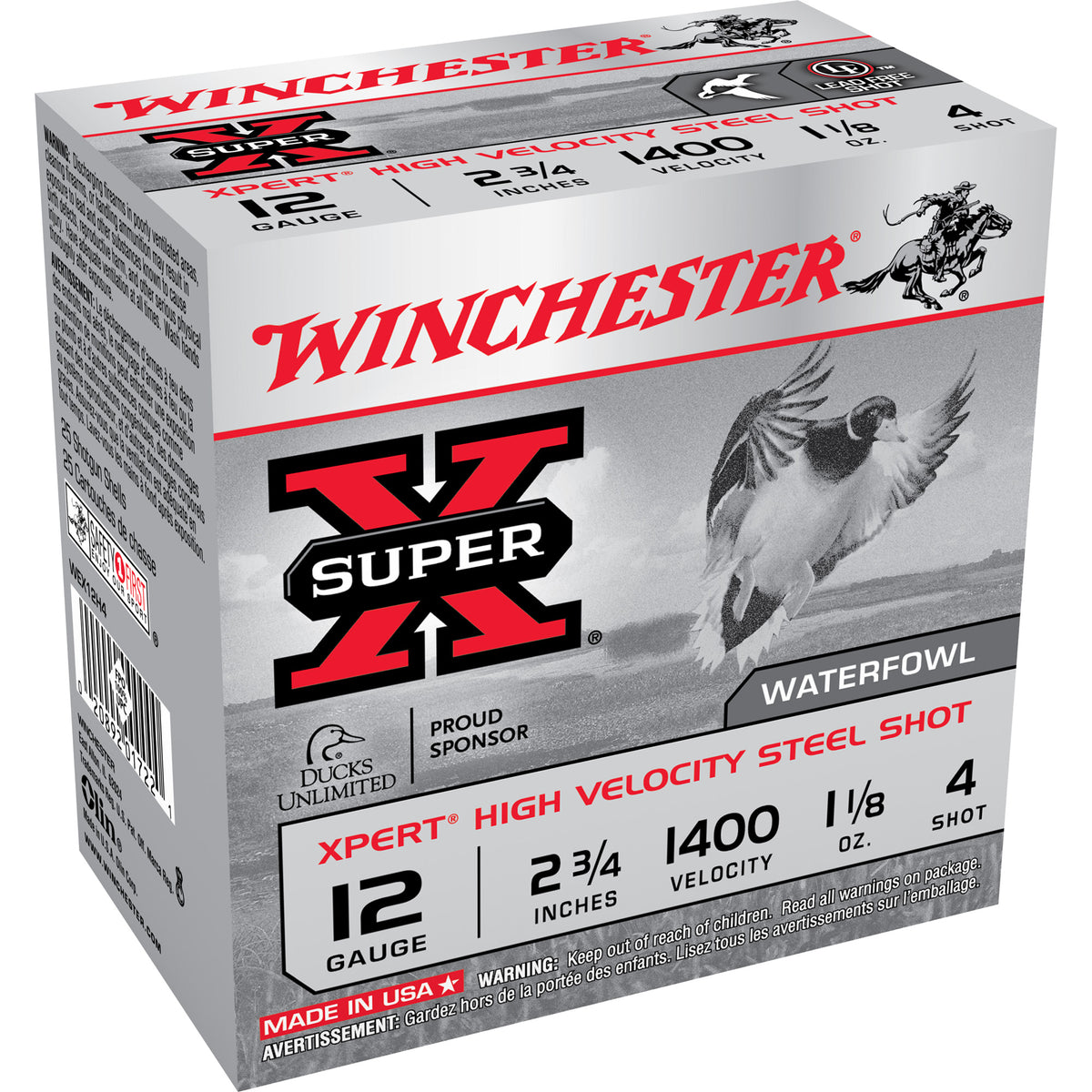 Winchester WEX12H4 Super X Xpert 12 Gauge 2-3/4 1-1/8oz #4 1400 fps