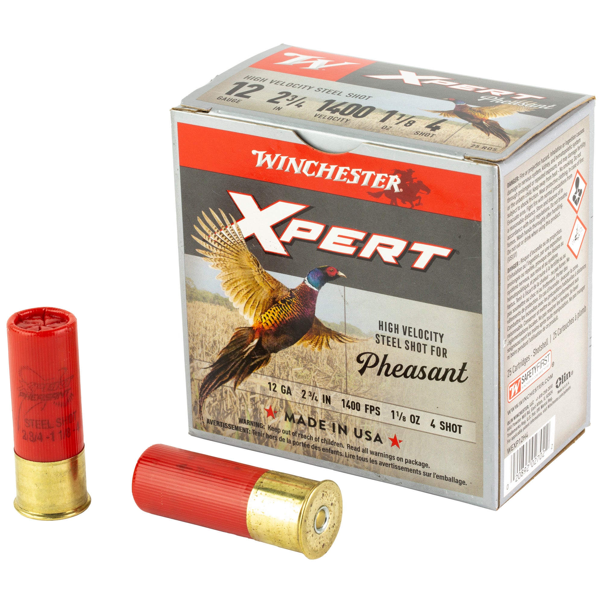 Winchester WEXP12H4 Xpert Pheasant 12 Gauge 2-3/4 1-1/8oz #4 1400 fps