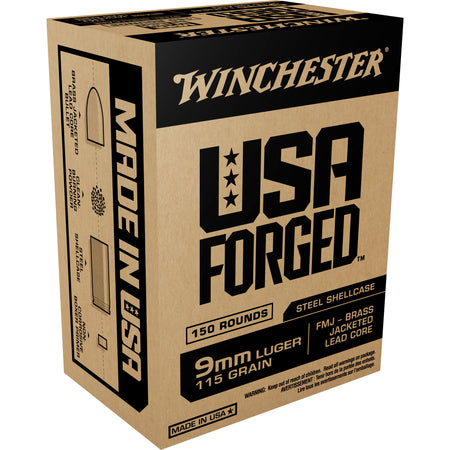 Winchester USA Forged 9mm Luger / Parabellum 115 grain Full Metal Jacket ammunition