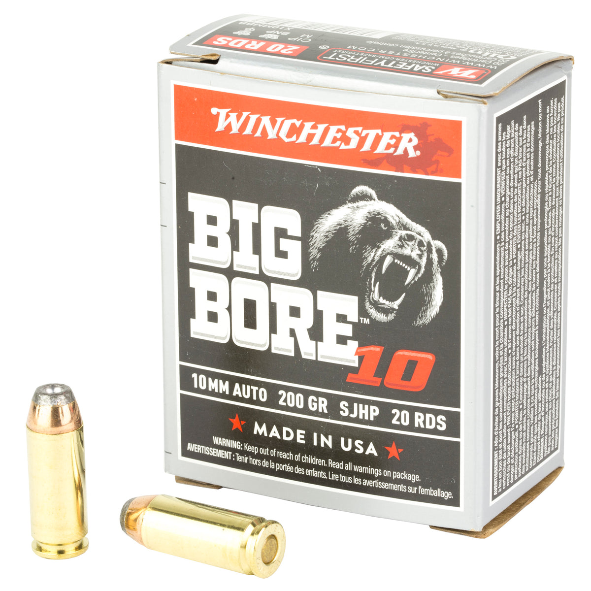 Winchester Big Bore Semi Jacketed Hollow Point 200 Grain 10mm Auto 1175 fps