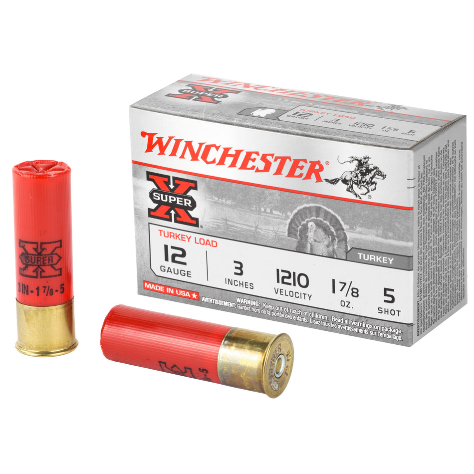 Winchester X123MT5 Super X Magnum 12 Gauge 3 1-7/8oz #5 1210 fps