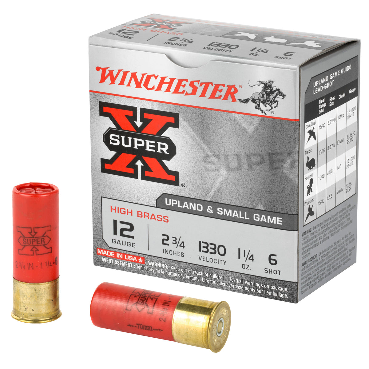 Winchester X126 Super X Game Load 12 Gauge 2-3/4 1-1/4oz #6 1330 fps