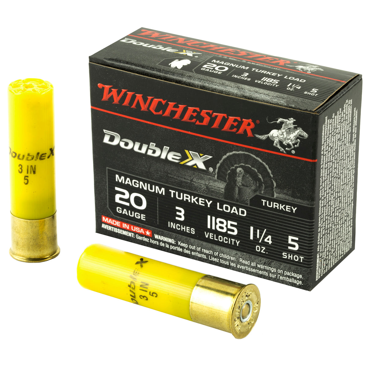 Winchester X203XCT5 Double X Magnum 20 Gauge 3 1-1/4oz #5 1185 fps