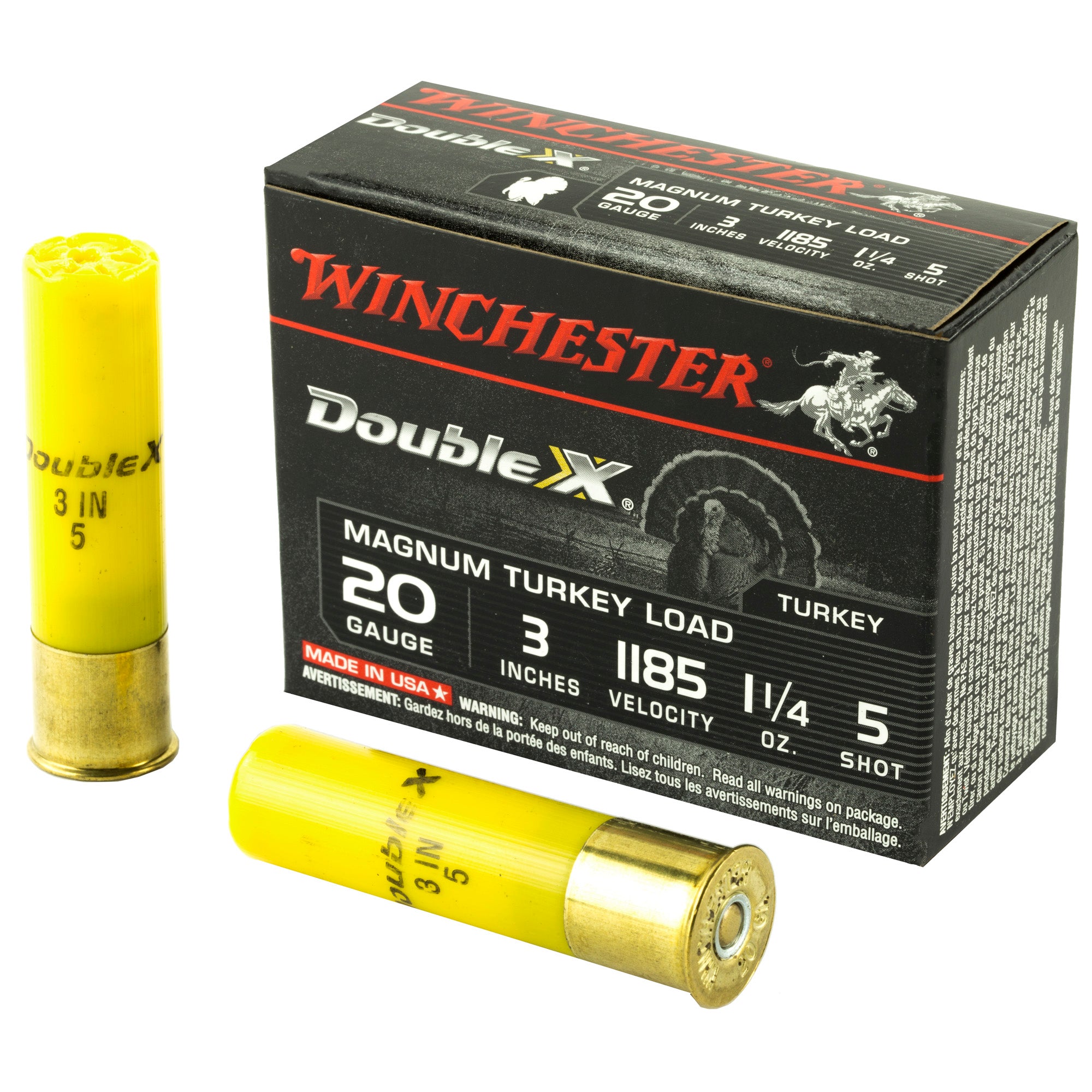 Winchester X203XCT5 Double X Magnum 20 Gauge 3 1-1/4oz #5 1185 fps